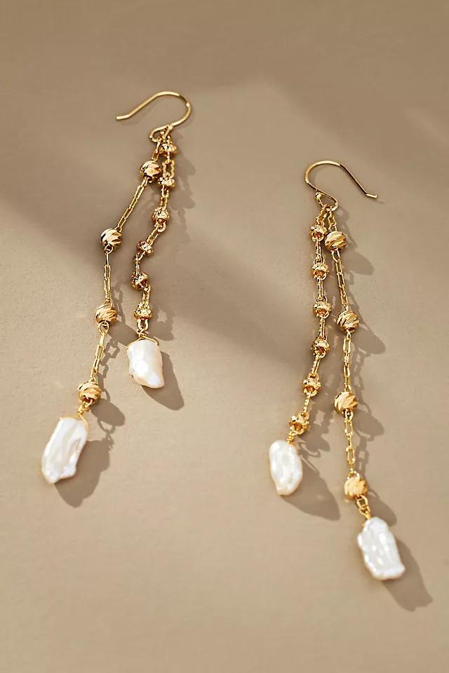 Pearl Tassel Drop Earrings Product Image