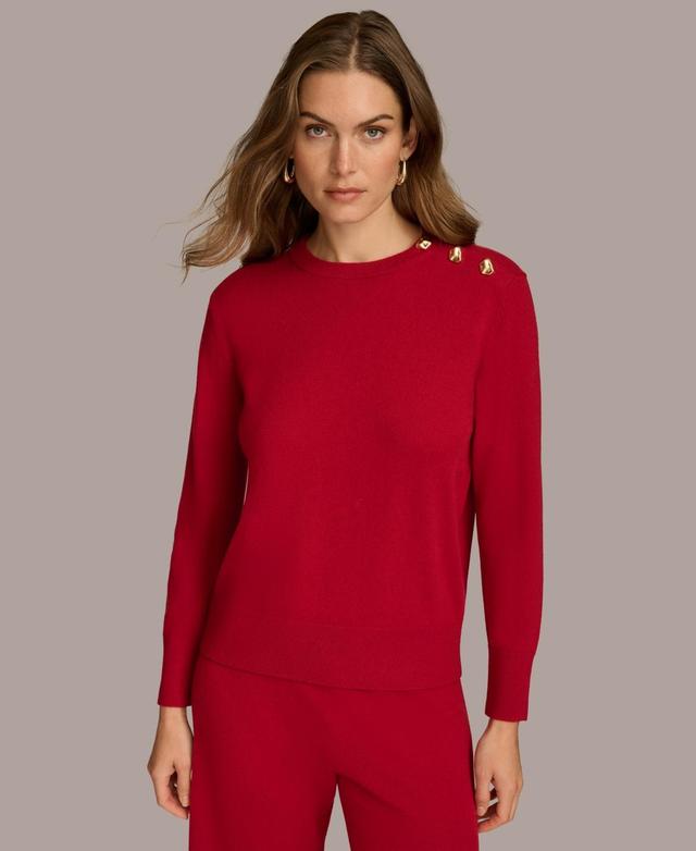 Donna Karan New York Womens Cashmere-Blend Sweater Product Image