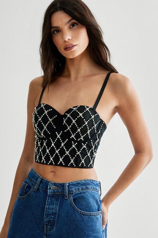 Embellished Bustier Top Product Image