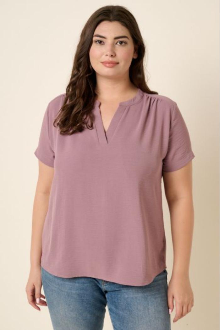 Plus Airflow Short Sleeve Blouse Product Image