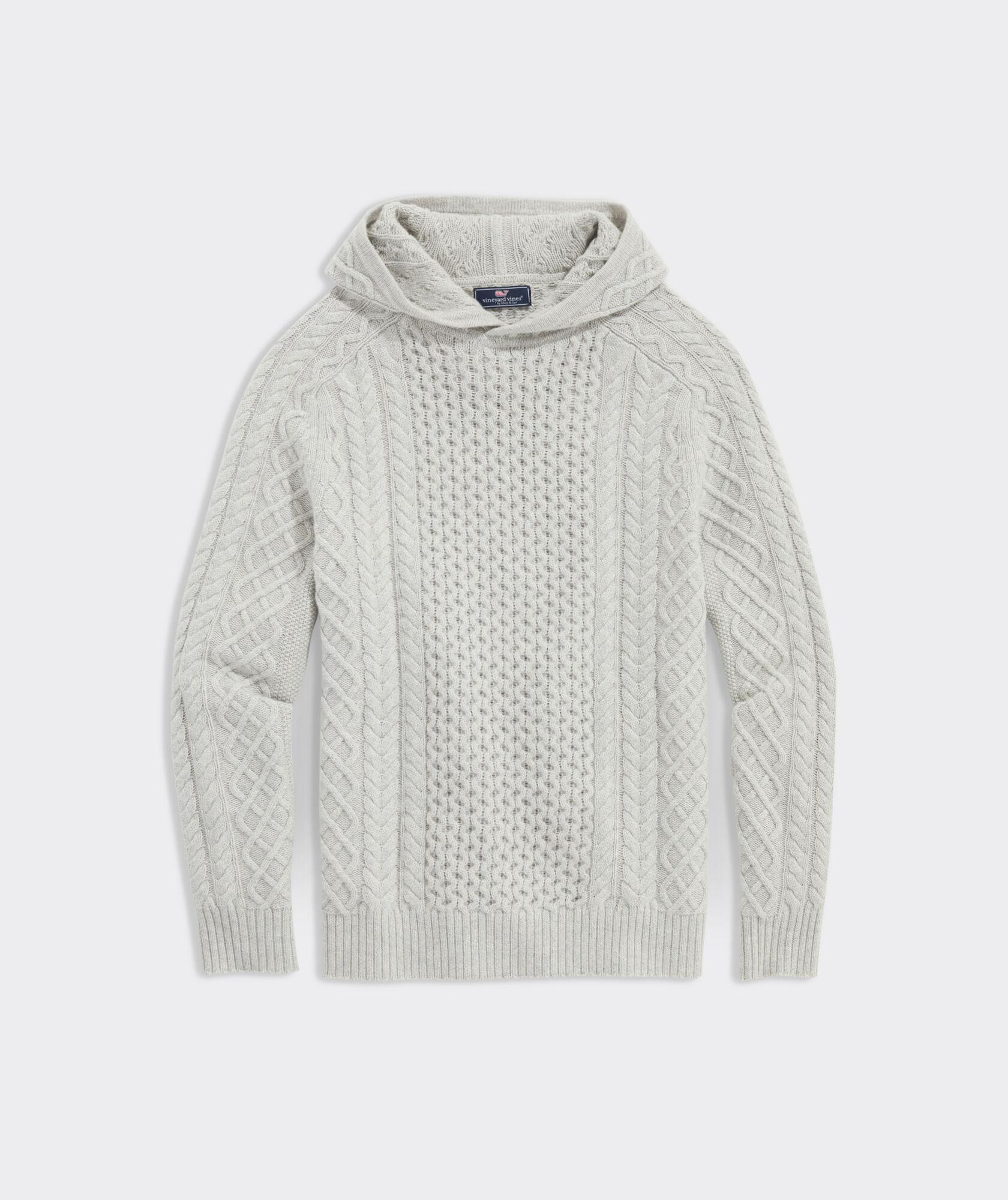 Cable-Knit Hoodie Product Image