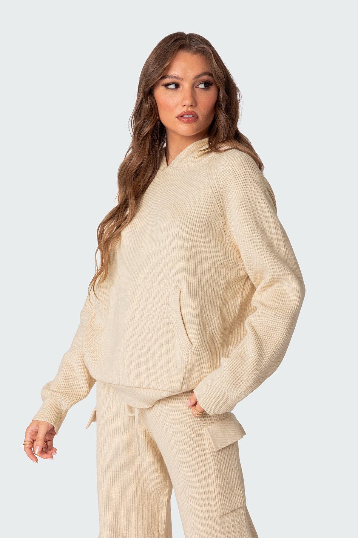 Wynter Oversized Knit Hoodie Product Image