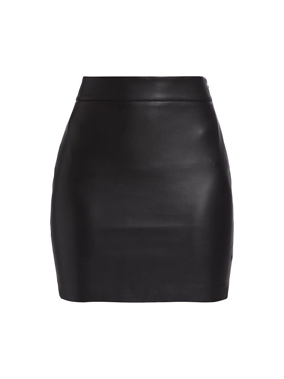 Susana Monaco Faux Leather Mini Skirt product image