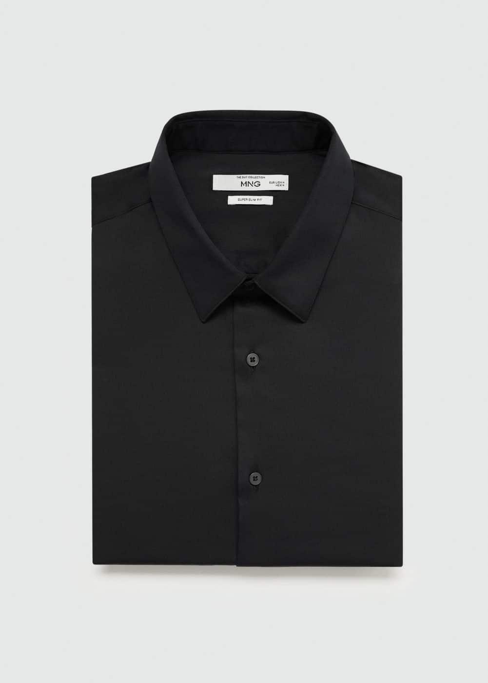 MANGO MAN - Super slim-fit poplin suit shirt blackMen Product Image