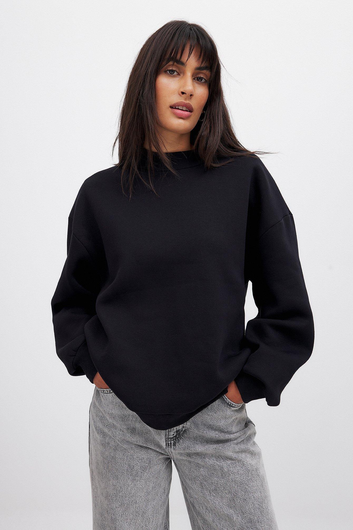 High Neck Detail Sweatshirt Product Image