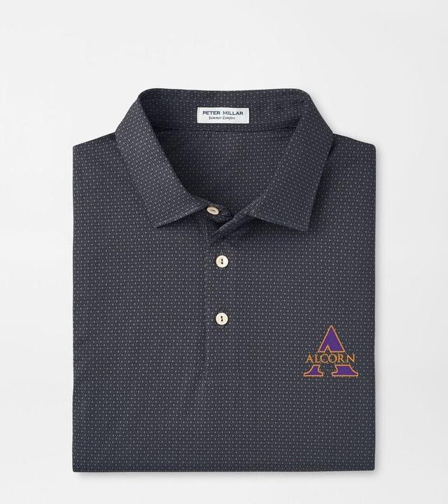 Peter Millar Mens Alcorn State Tesseract Performance Jersey Polo | Color: Iron | Size: 3XL Product Image