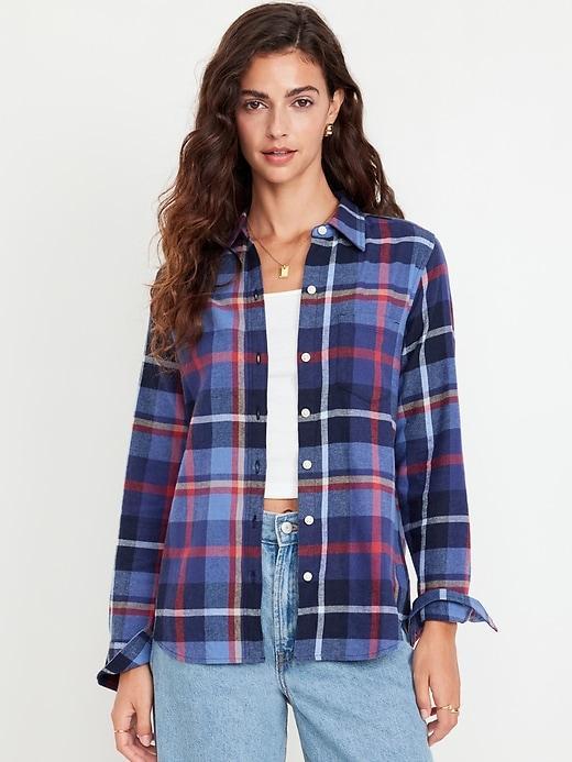 Classic Flannel Button-Down Shirt Product Image