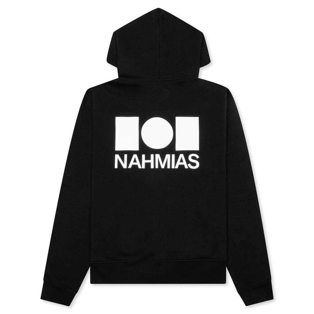 Logo Zip Up Hoodie - Black Male Product Image