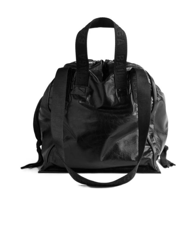 BALENCIAGA Medium Cargo Leather Tote Bag In Black Product Image