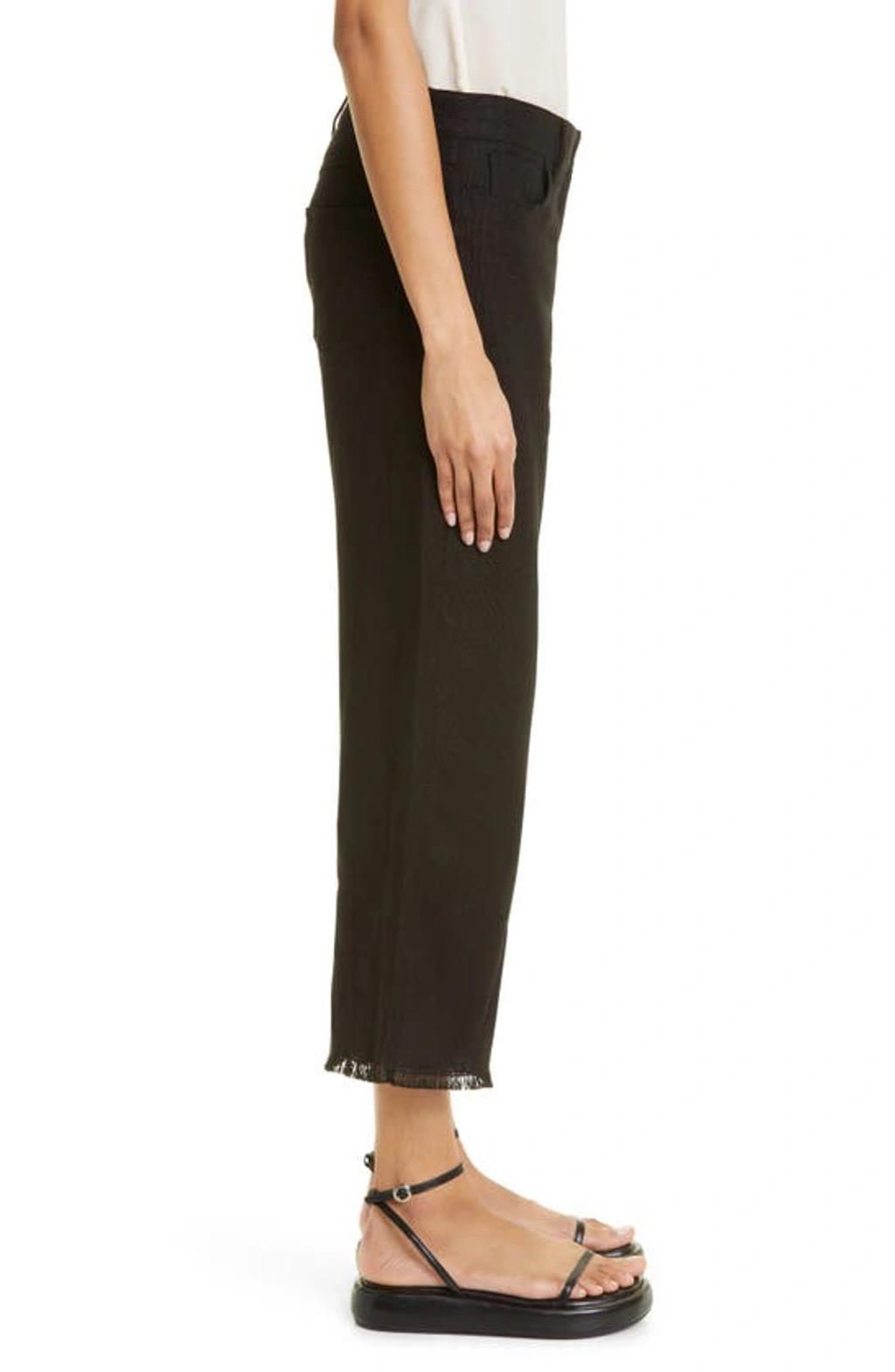 Cervia Fringe Linen Pants In Black Product Image