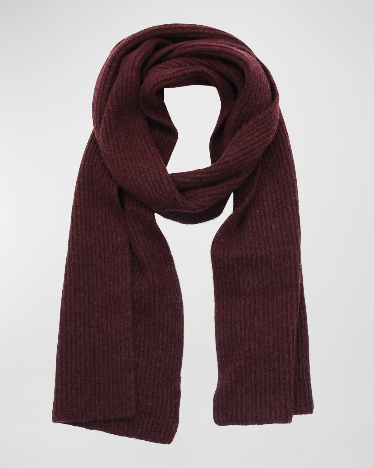 Mens Rib Cashmere Scarf Product Image