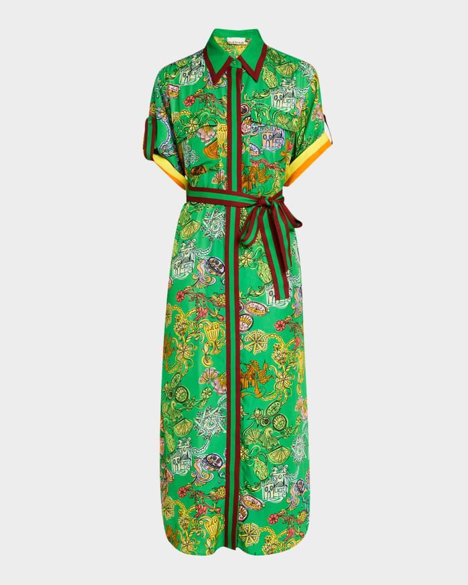 Fiesta Belted Midi Shirtdress Product Image