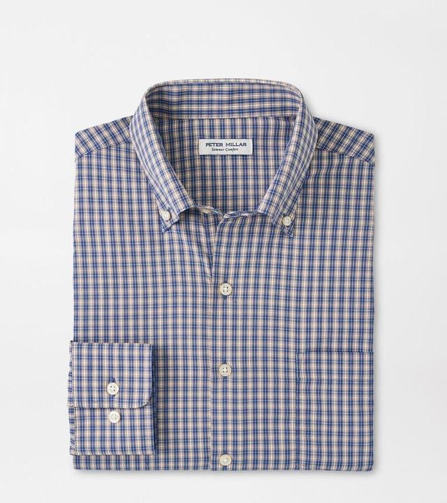 Peter Millar Mens Prairie Performance Twill Sport Shirt | Color: Galaxy | Size: M Product Image