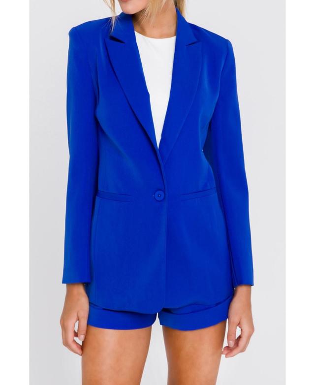 Womens Single-Breasted Blazer Product Image