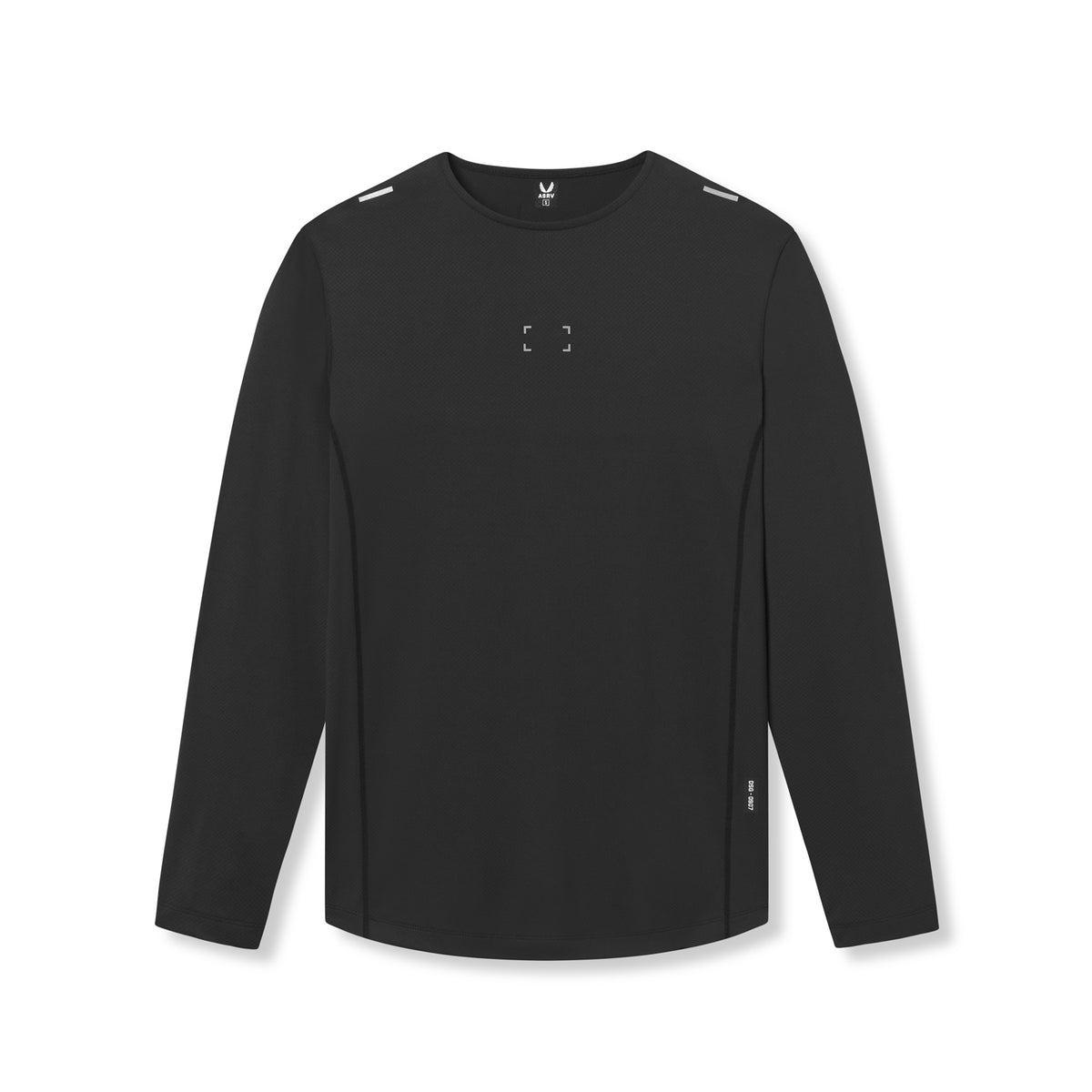 0907. Nano-Mesh Training Long Sleeve - Black "Space Bracket" Product Image