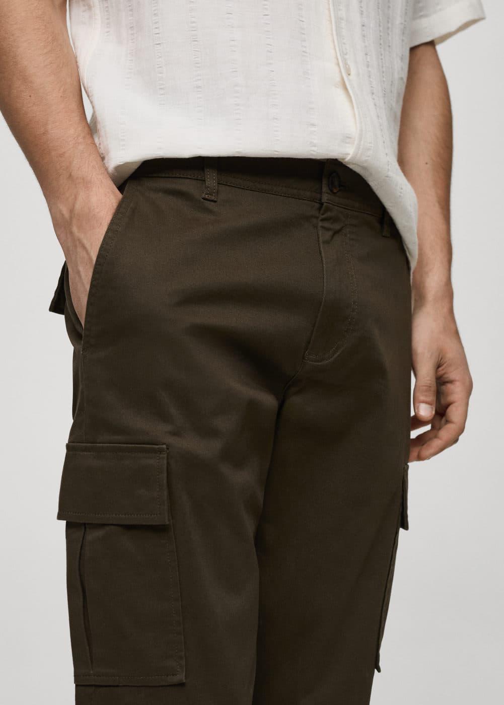 MANGO MAN - Slim-fit cotton cargo pants khakiMen Product Image