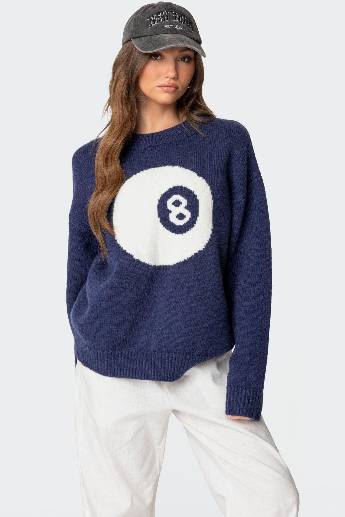 Magic 8 Oversized Chunky Knit Sweater Product Image