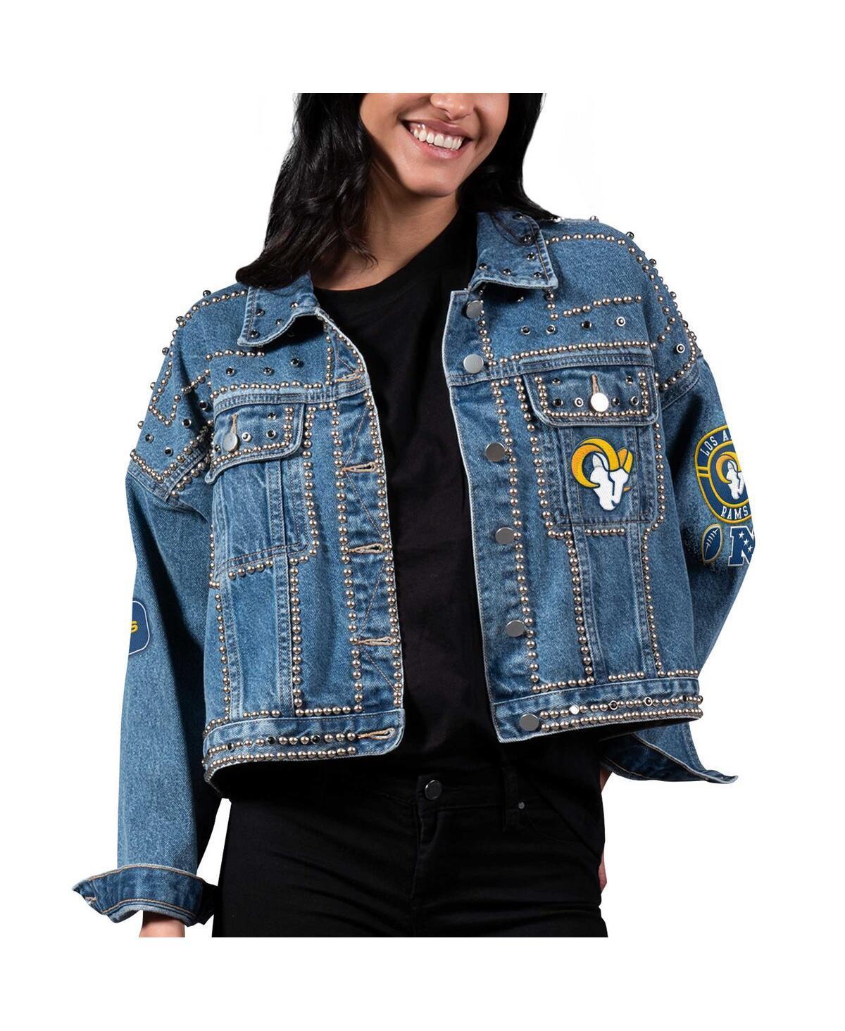 Womens G-iii 4Her by Carl Banks Los Angeles Rams First Finish Medium Denim Full-Button Jacket Product Image