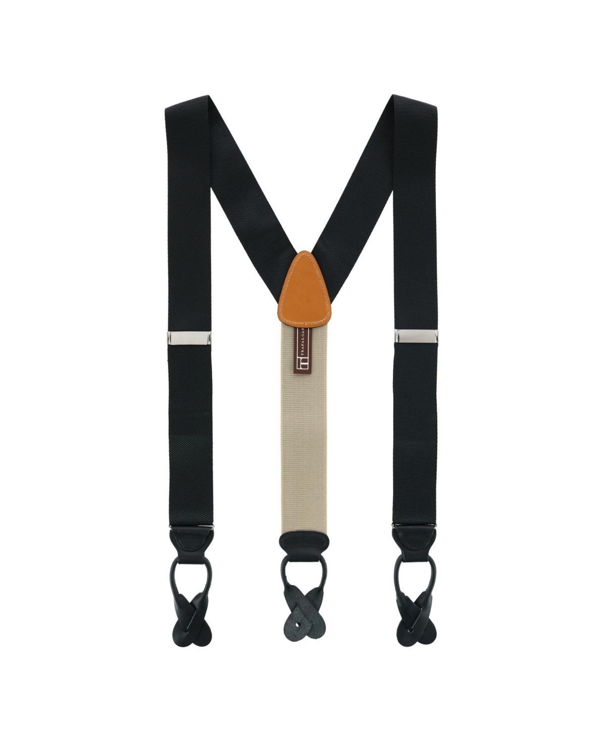 Trafalgar Mens Hudson Solid Button End Suspenders Product Image