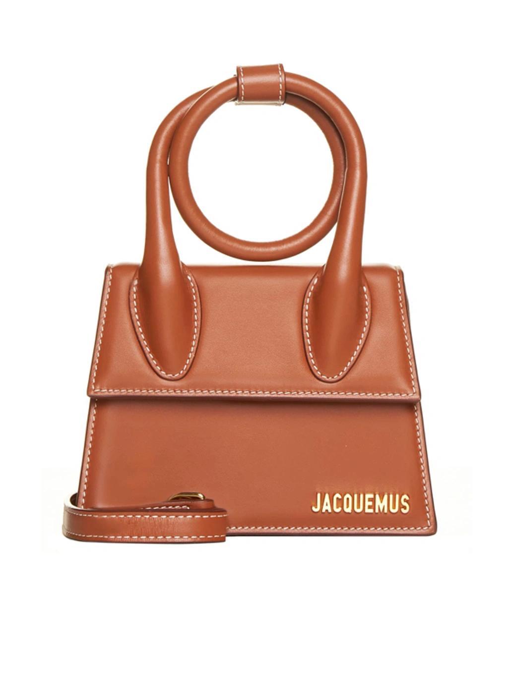 JACQUEMUS Light Brown 2 Le Chiquito Medium Leather Cross-body Bag In Marron Clair Product Image