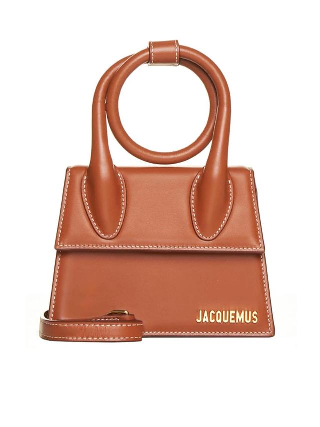 JACQUEMUS Light Brown 2 Le Chiquito Medium Leather Cross-body Bag In Marron Clair Product Image