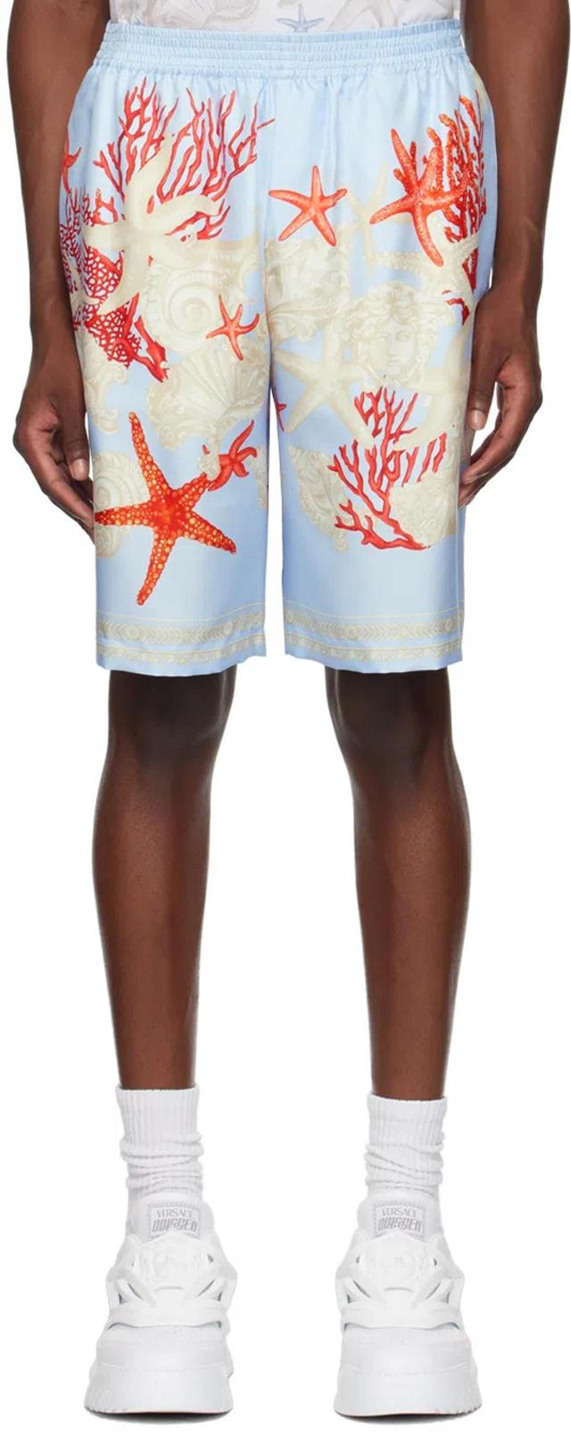 Blue Barocco Sea Shorts In Light Blue Product Image