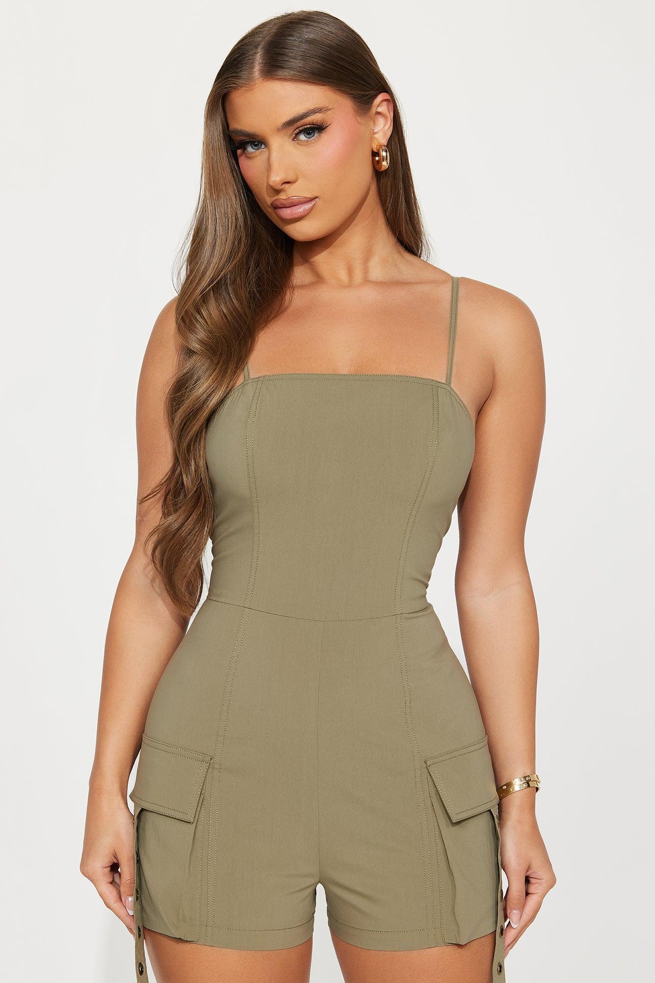 Cadet Cutie Romper - Olive Product Image