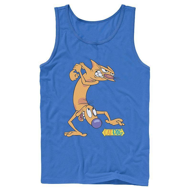 Mens Nickelodeon CatDog Tough Guys Tank Top Grey Product Image