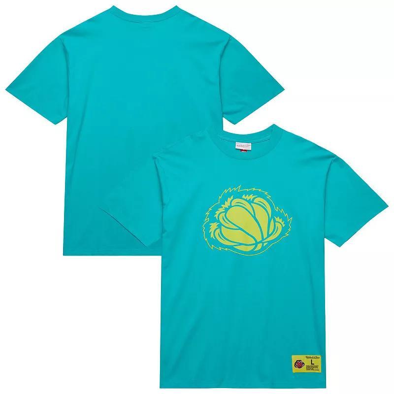 Mens Mitchell & Ness Turquoise Vancouver Grizzlies Hardwood Classics Neon Nights Premium T-Shirt Nba Turquoise A Product Image