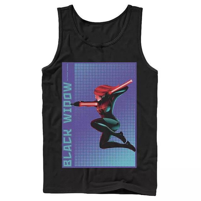 Mens Marvel Widow Halftone Pop Art Poster Tank Top Product Image