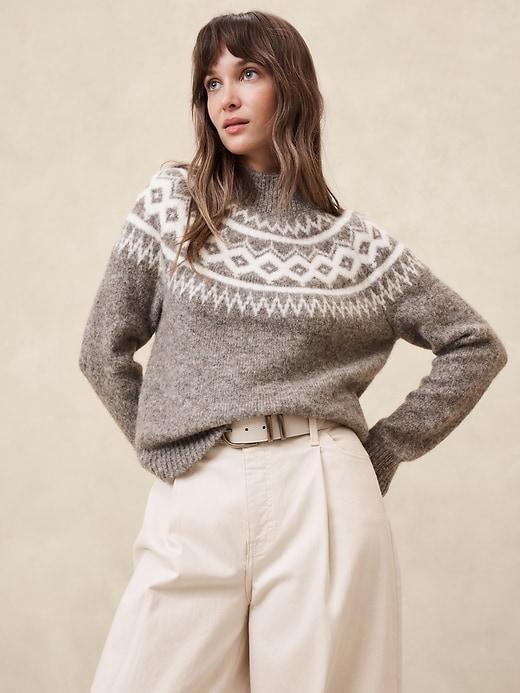 Fuzzy Mock-Neck Sweater product image