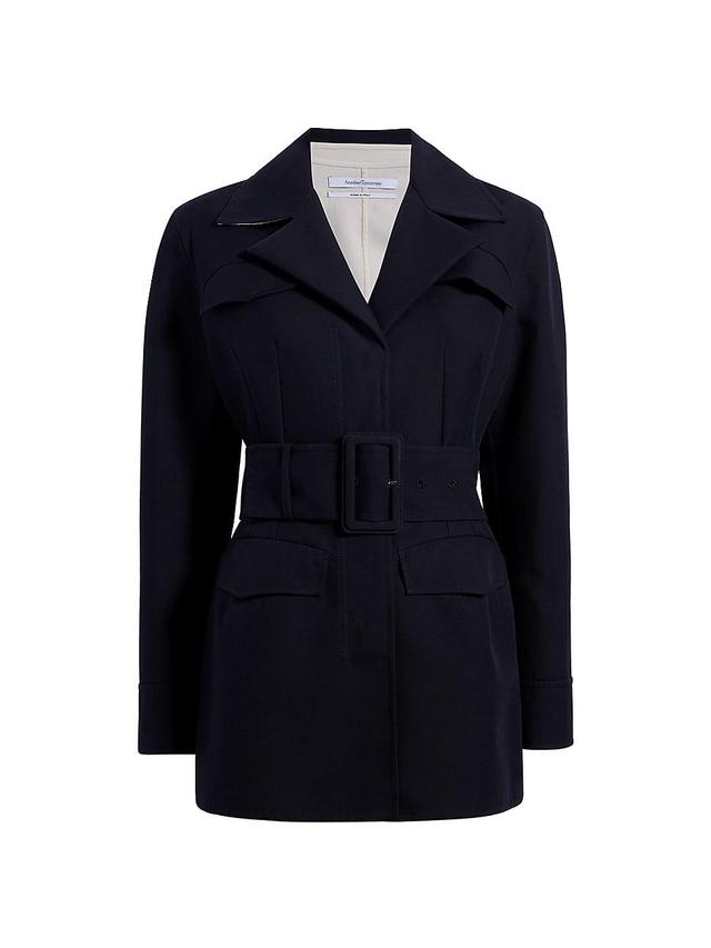 Womens Belted Double-Face Cotton Jacket Product Image