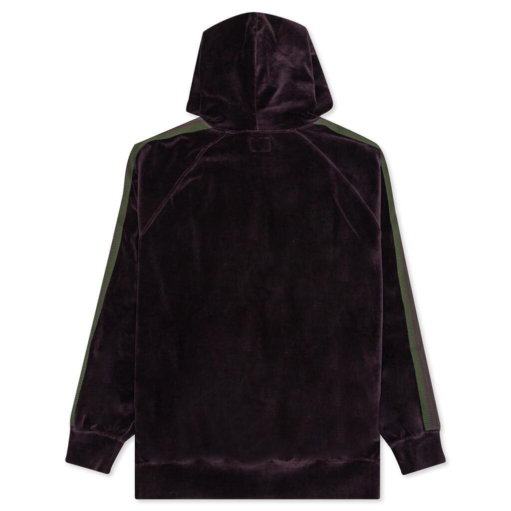 Velour Track Hoodie - Eggplant Male Product Image