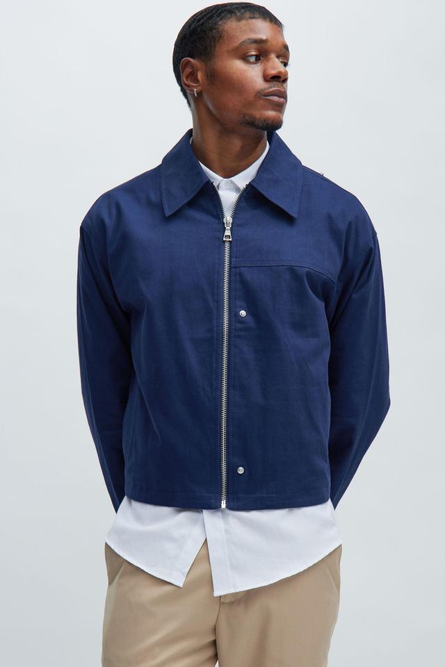 Protocol Boxy Jacket - Navy Product Image