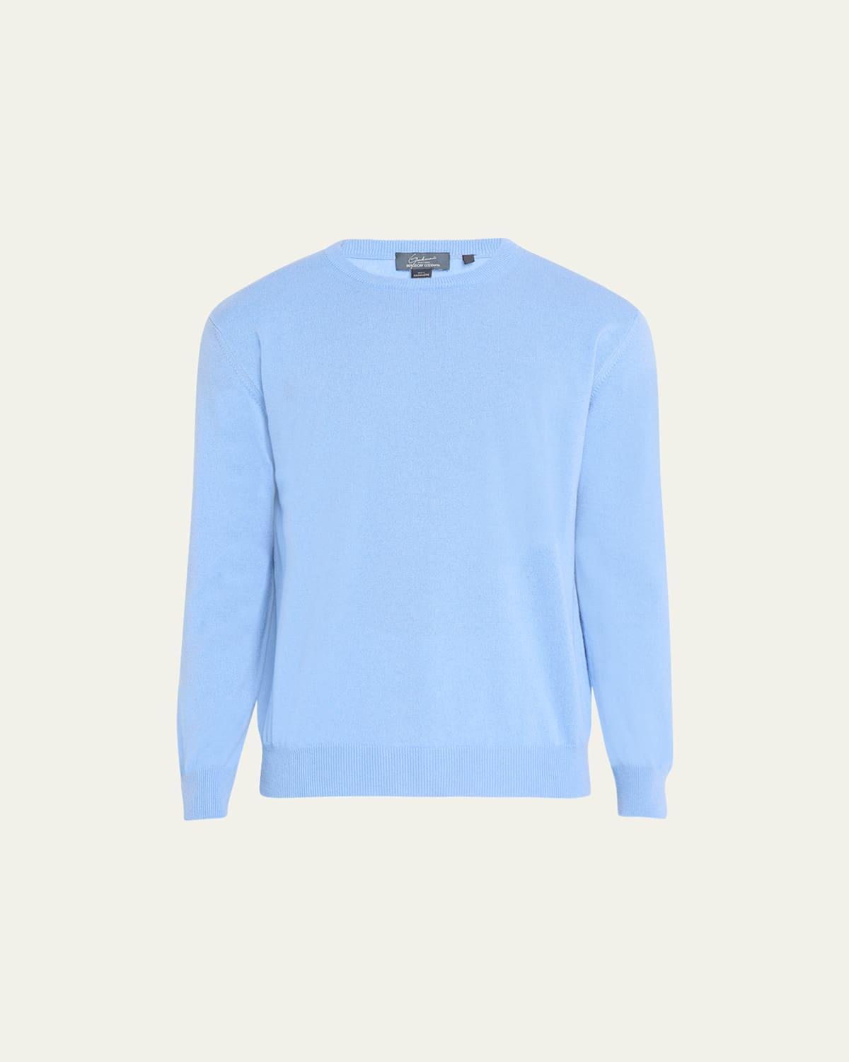 Mens Solid Cashmere Crewneck Sweater Product Image