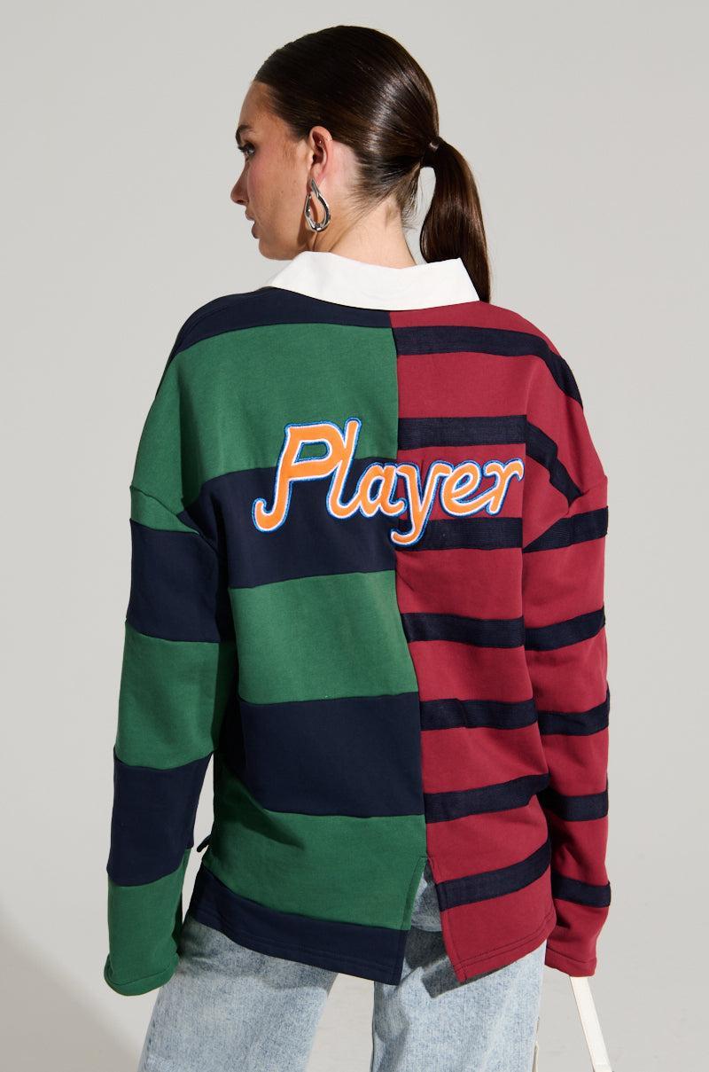 OFF THE FIELD LONG SLEEVE STRIPED RUGBY TEE Product Image