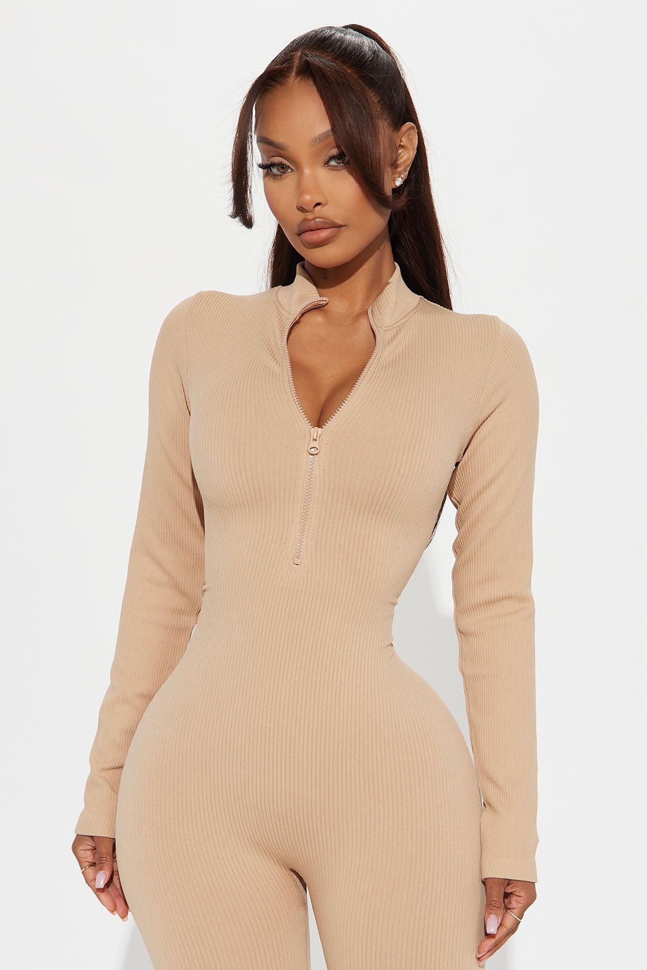 Chloe Seamless Jumpsuit - Nude Product Image