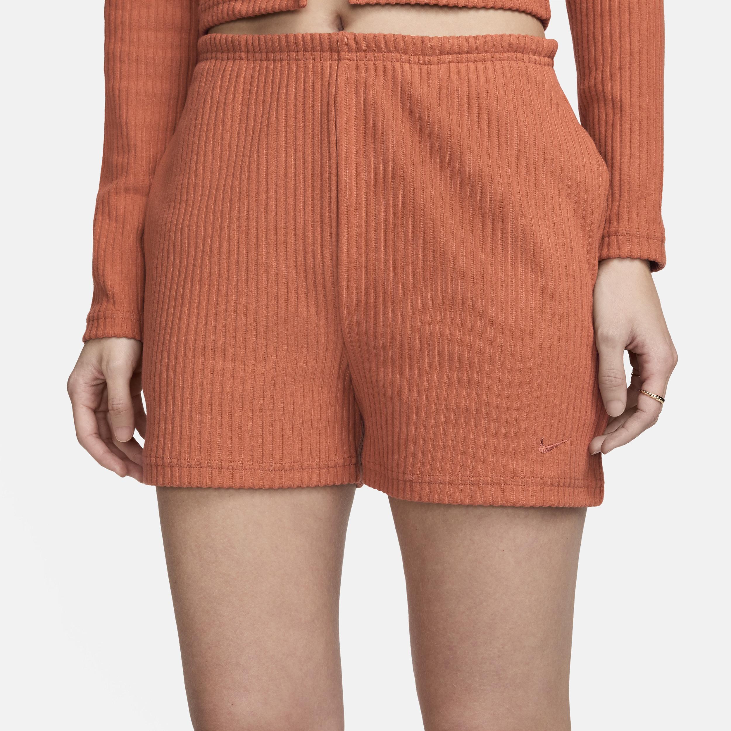 Women's Nike Sportswear Chill Rib High-Waisted Slim 3" Shorts Product Image