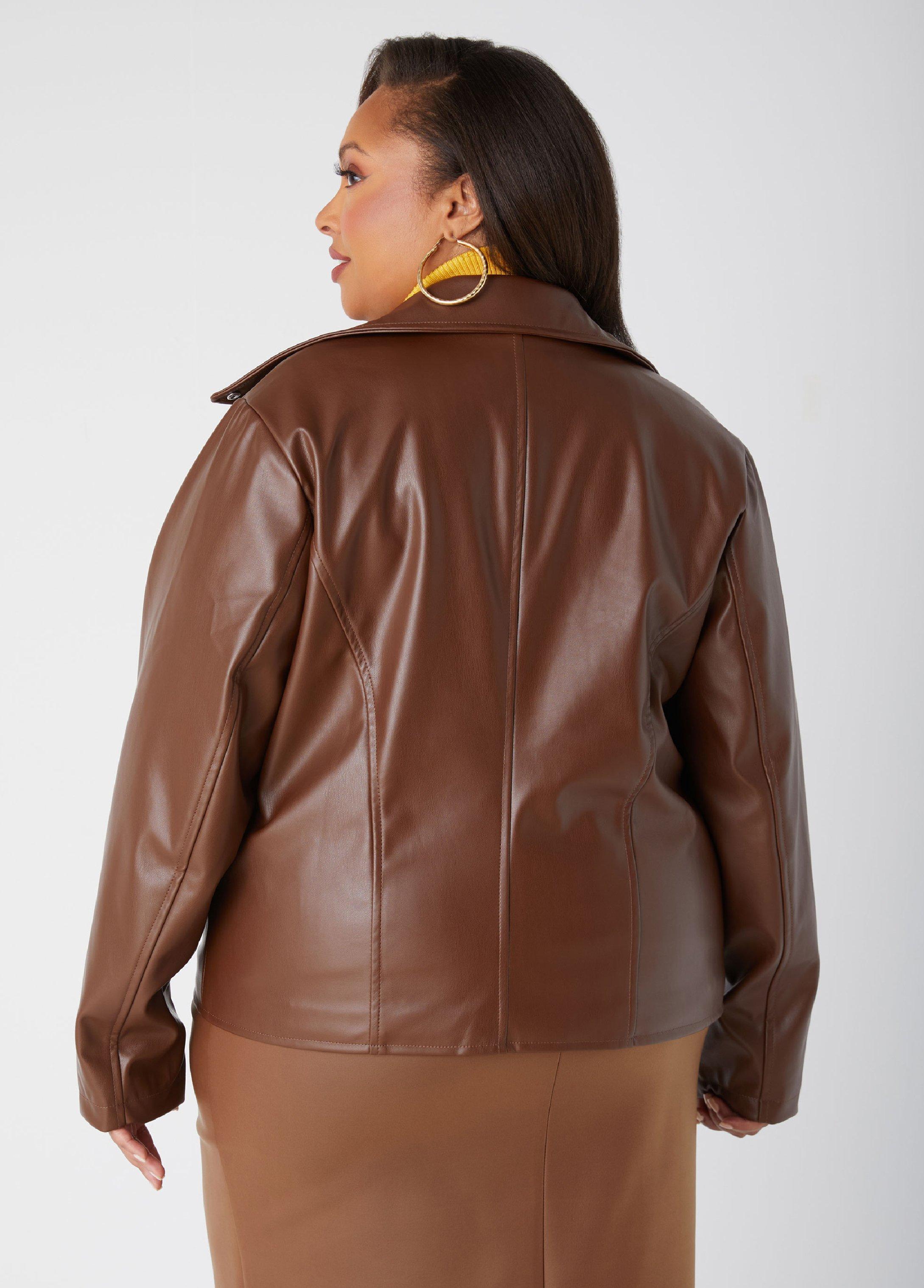 Moto Faux Leather Jacket Product Image