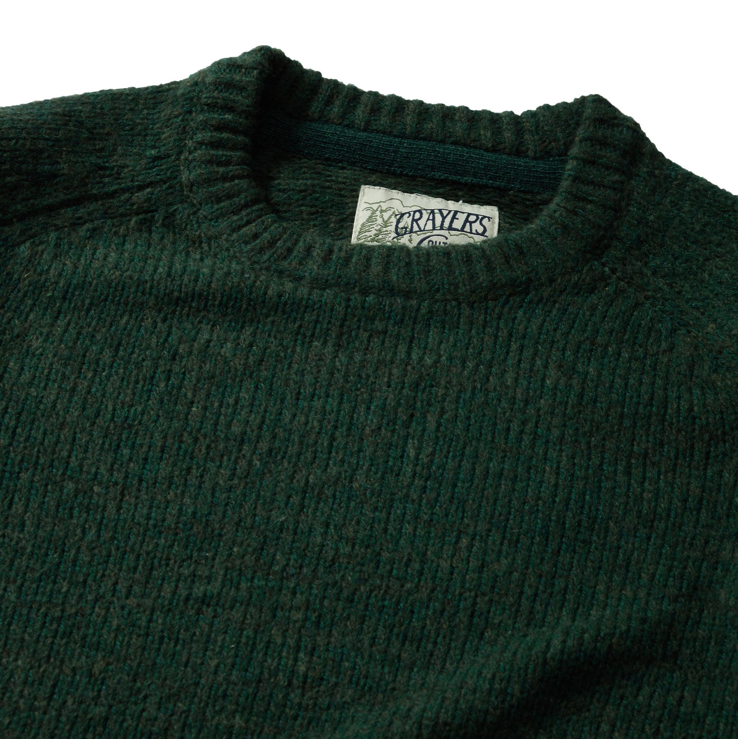 Collegiate Sweater Crew - Dark Green Product Image