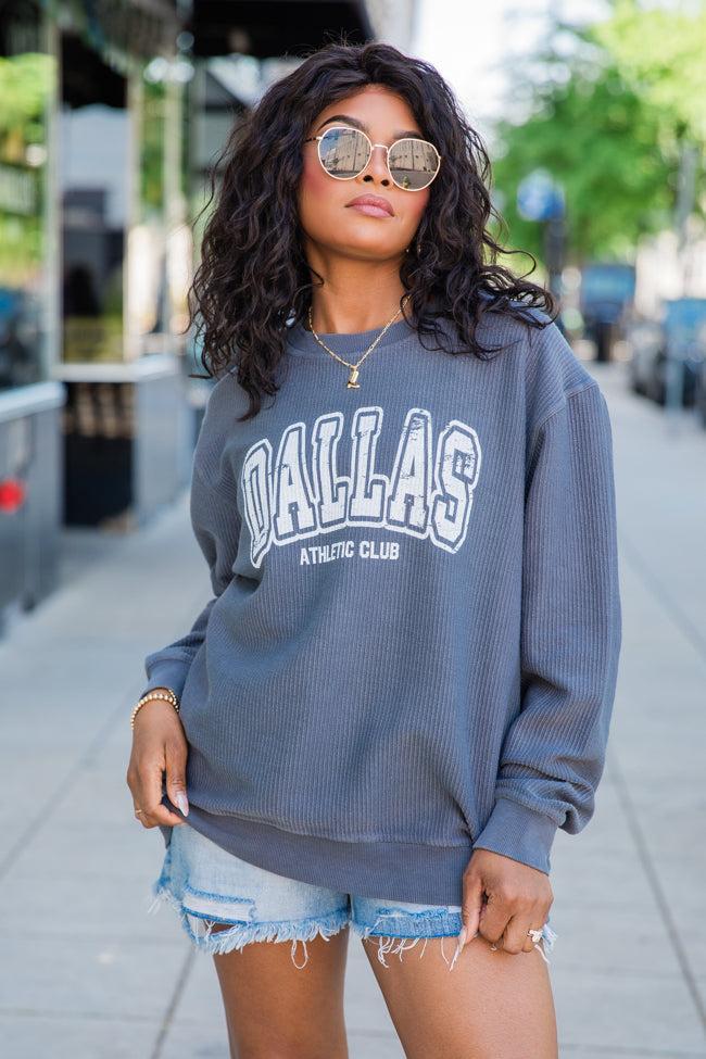 Dallas Athletic Club Charcoal Corded Graphic Sweatshirt FINAL SALE Product Image