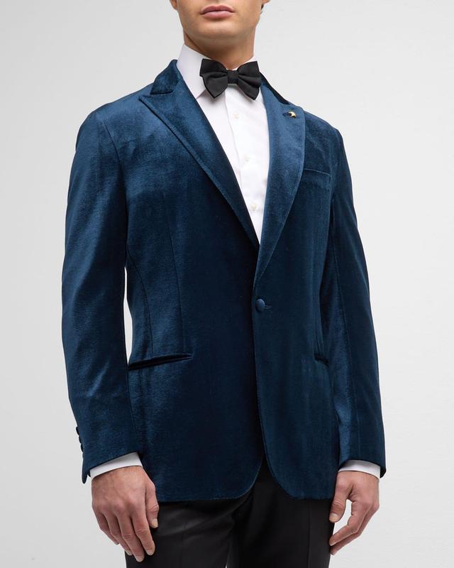 Mens Velvet Peak-Lapel Dinner Jacket Product Image