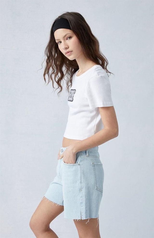 Women's Eco Mid Rise Baggy Denim Shorts - Product Image