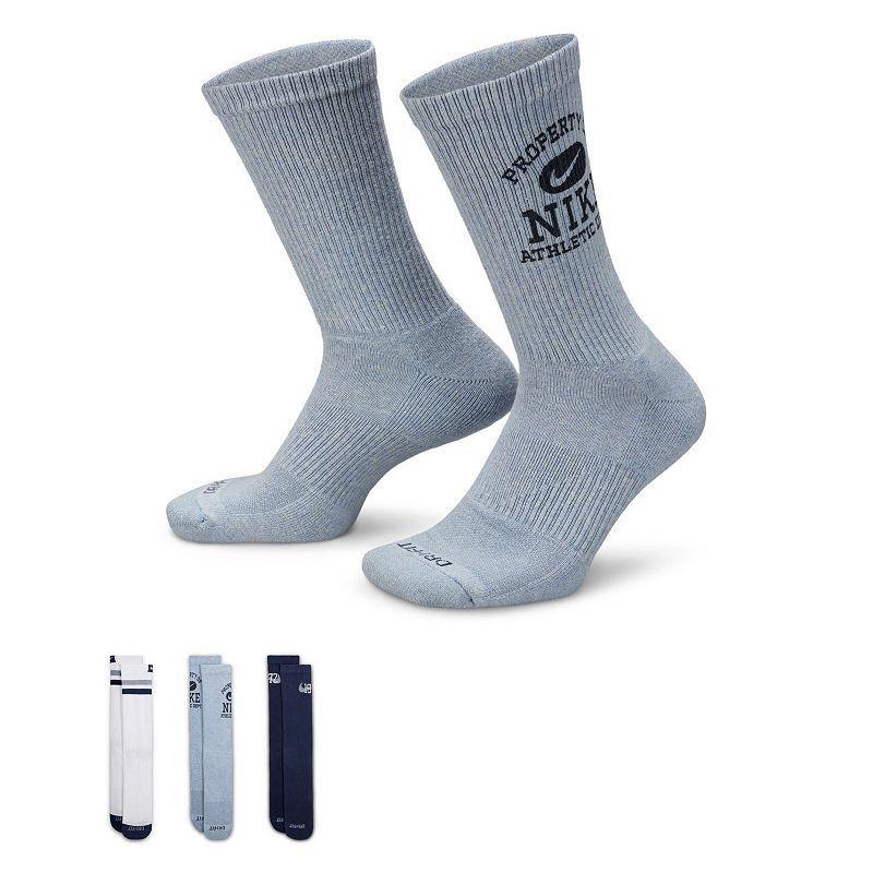 Mens Nike Everyday Cushioned Crew Socks 3-Pack Product Image