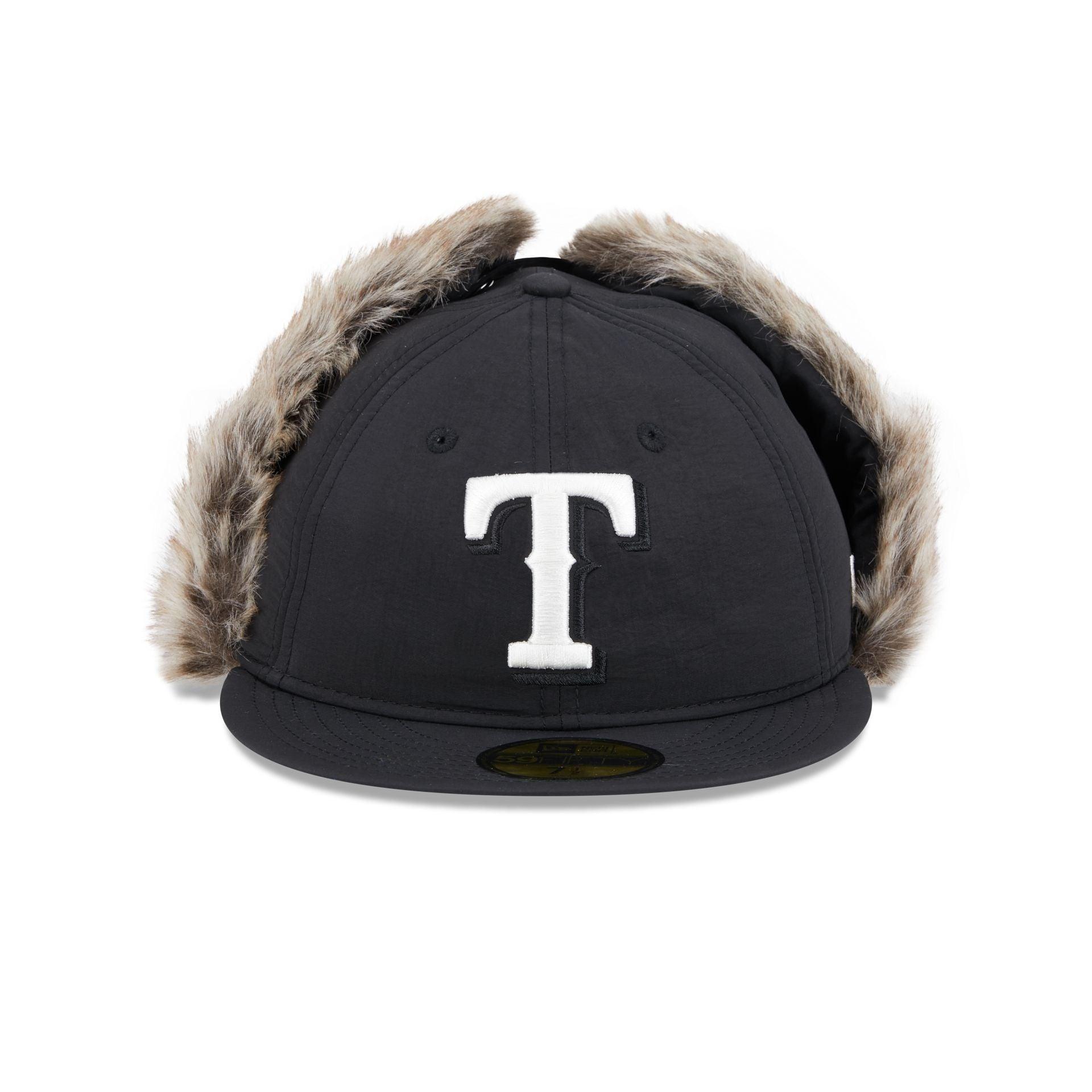 Texas Rangers Winter Dog Ear Retro Crown 59FIFTY Fitted Hat Male Product Image