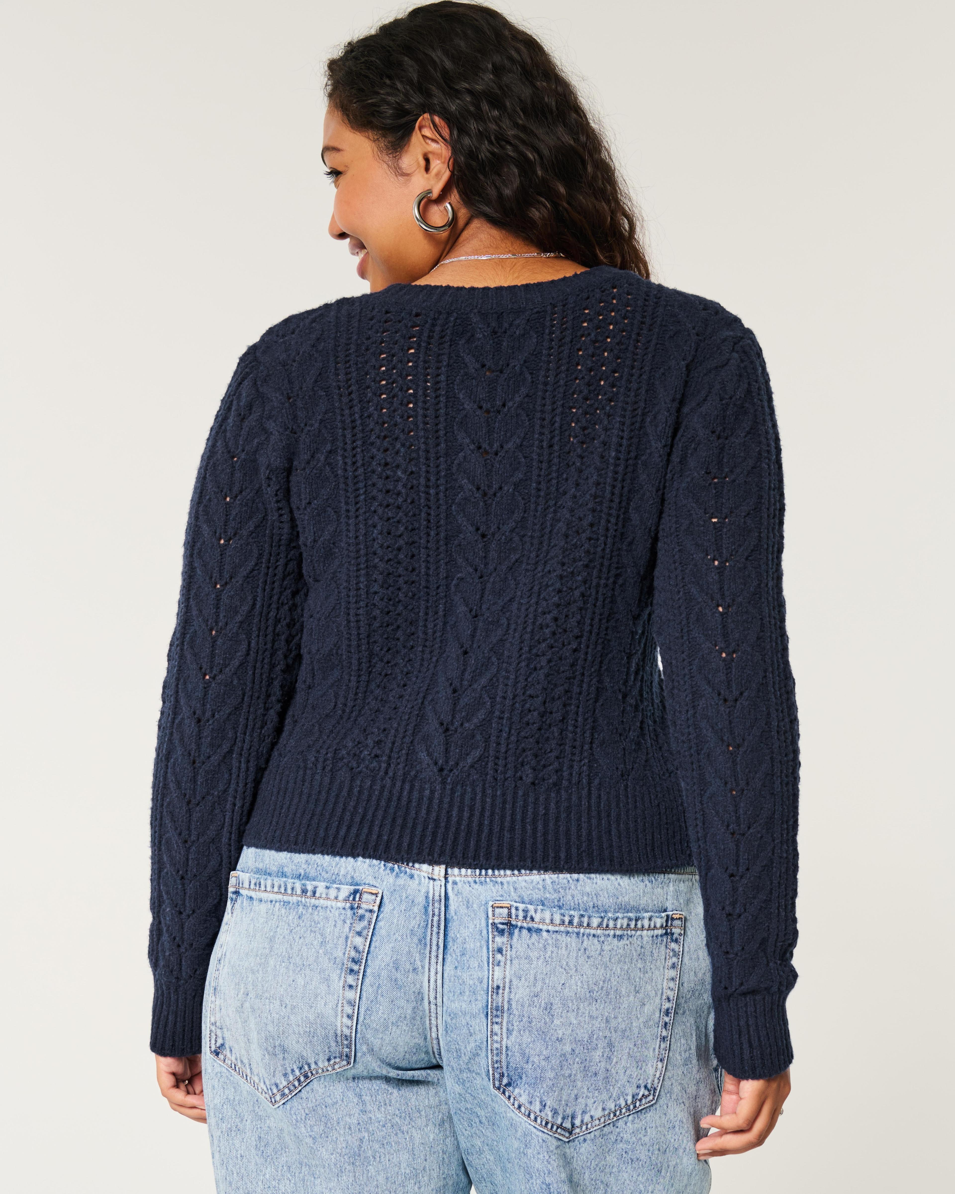 Hollister Comfy Cloud Cable-Knit Cardigan Product Image