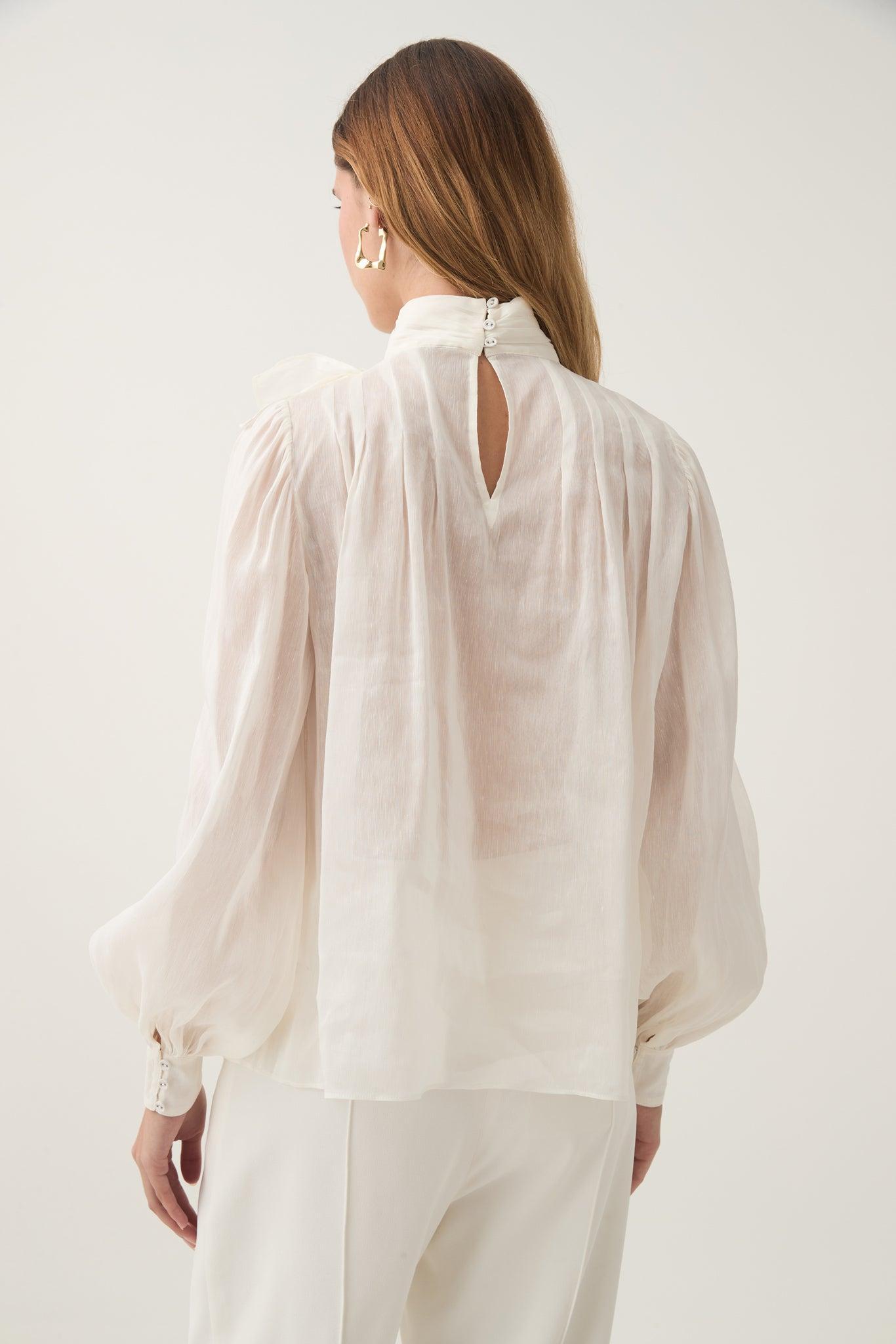 Aura Frilled Tie Blouse Female Product Image