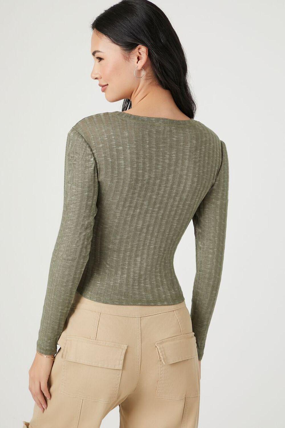 Ribbed Knit Long-Sleeve Top | Forever 21 Product Image