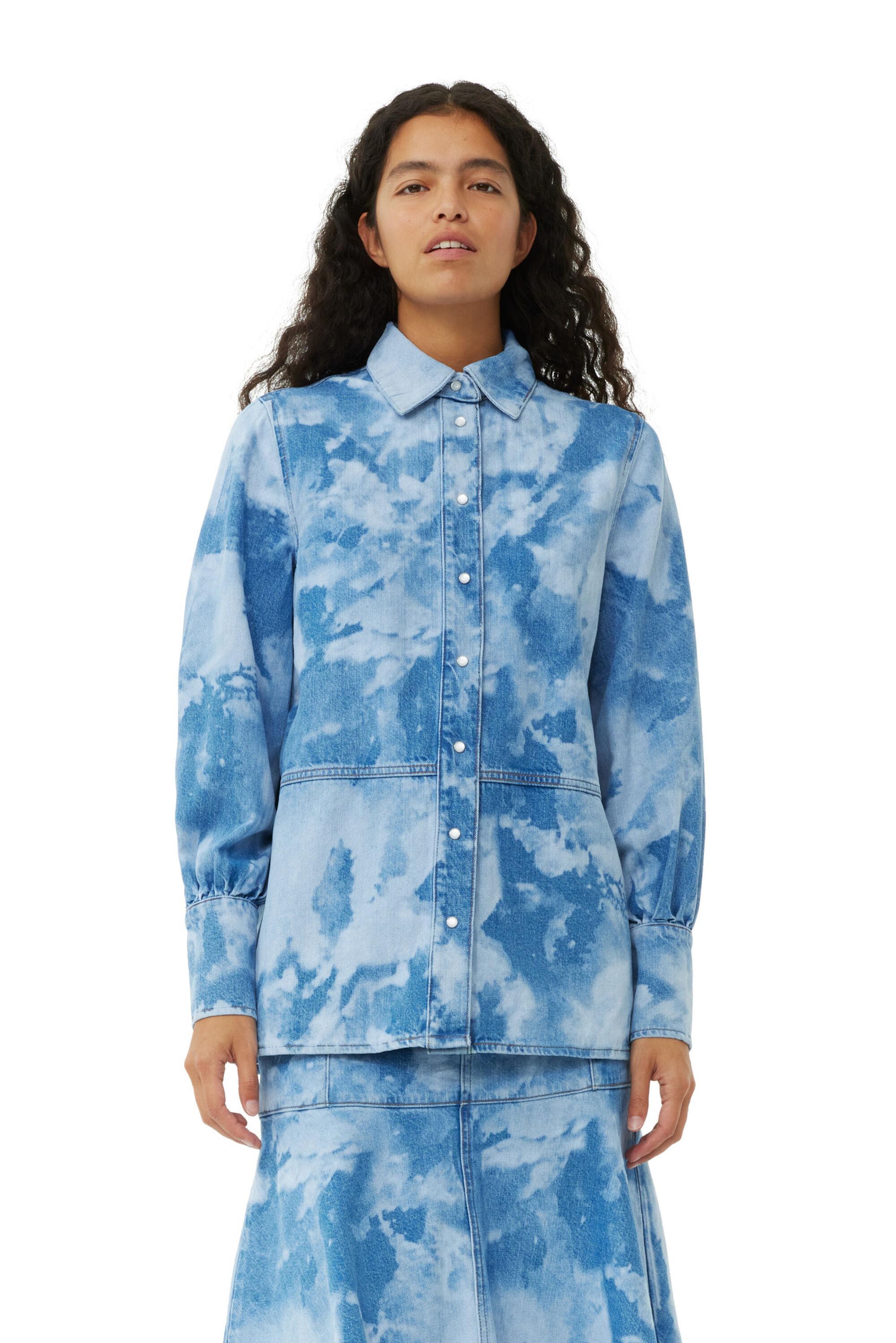 Blue Bleach Denim Shirt product image