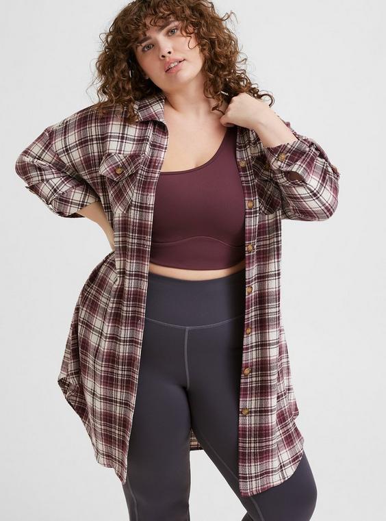 Flannel Gauze Oversized Shacket Product Image